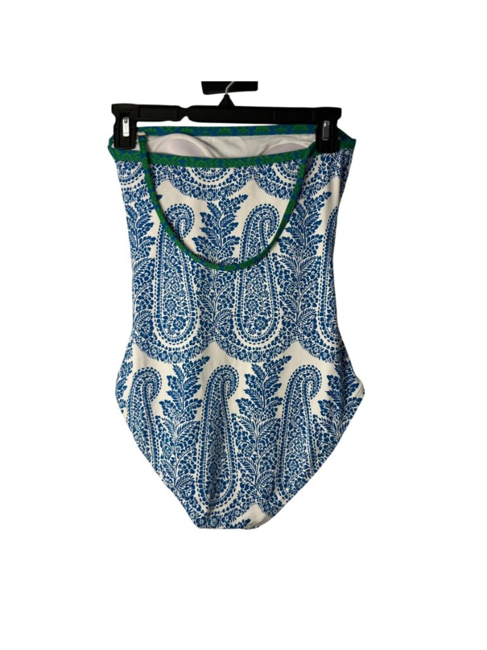 Tommy Bahama Womens 6 One Piece Swimsuit Blue White Paisley Halter Used - Picture 2 of 16